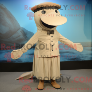 Mascot character of a Tan...