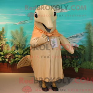 Mascot character of a Tan...