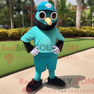 Mascot character of a Teal...