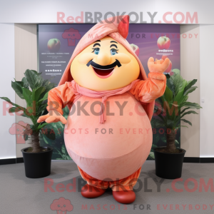 Mascot character of a Peach...