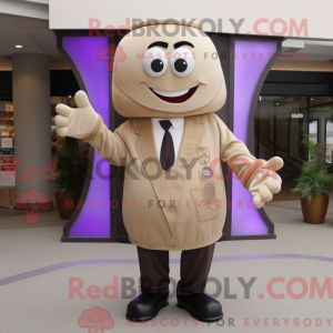 Mascot character of a Tan...