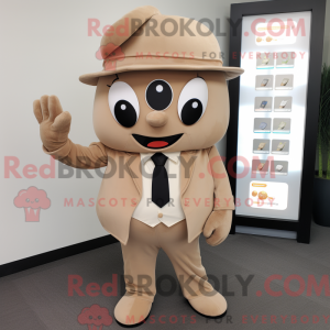 Mascot character of a Tan...