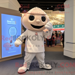 Mascot character of a Beige...