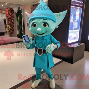 Mascot character of a Cyan...