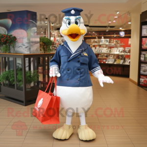 Navy Swans maskot kostym...