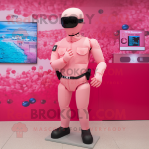 Pink Army Soldier mascotte...