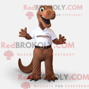 Mascot character of a Brown...