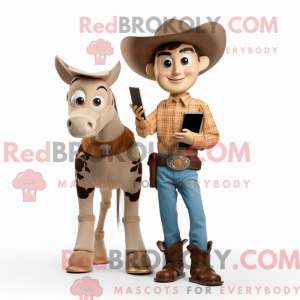 Postava maskota Tan Cowboy...