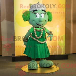 Mascot character of a Green...