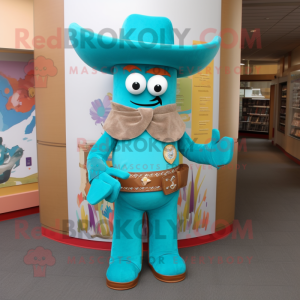 Turquoise Cowboy mascotte...