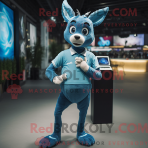 Mascot character of a Blue...