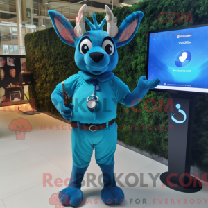 Maskottchen eines blauen...