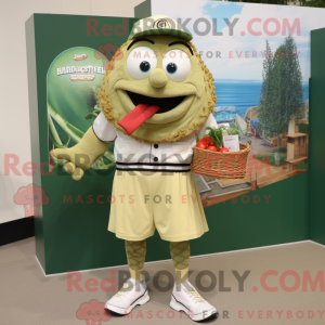 Mascot character of a Olive...