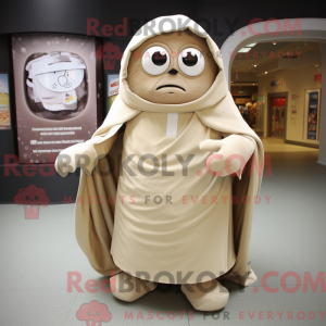 Mascot character of a Beige...
