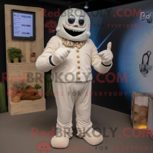 Maskotfigur af en Cream...