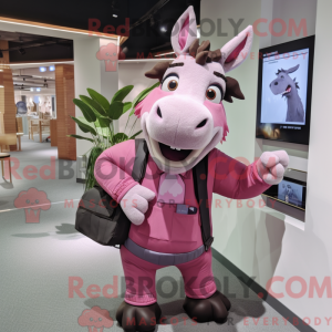 Mascot character of a Pink...