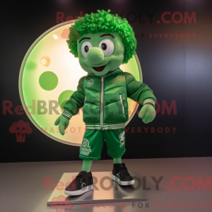 Mascot karakter van groene...