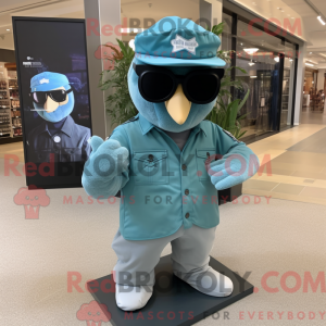 Mascot character of a Teal...
