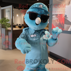 Mascot character of a Teal...