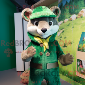 Mascot character of a Green...