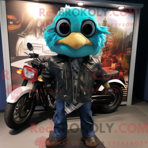 Mascot character of a Teal...