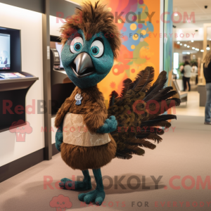 Mascot character of a Brown...