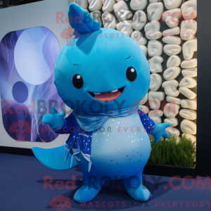 Mascot character of a Blue...