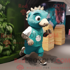 Mascot character of a Teal...