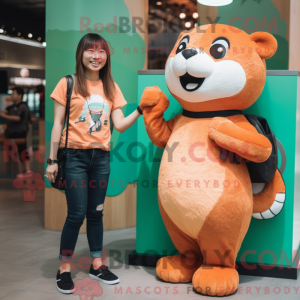 Mascot character of a Peach...