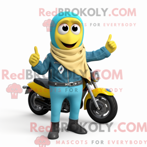 Mascot character of a Cyan...