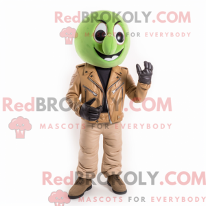 Mascot character of a Beige...