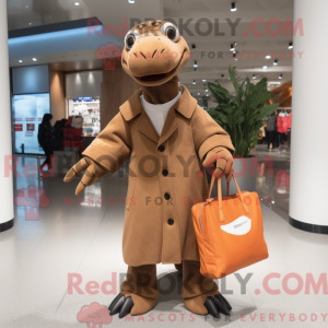 Mascot character of a Brown...