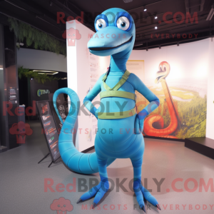 Mascot character of a Cyan...