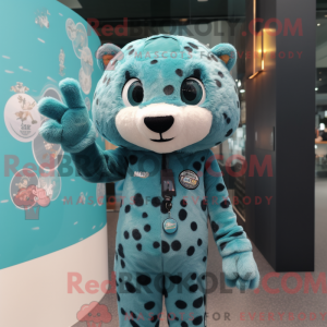 Mascot character of a Teal...
