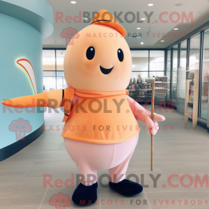 Mascot character of a Peach...