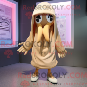 Mascot character of a Tan...