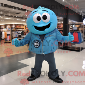 Mascot character of a Cyan...