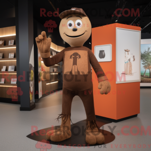 Mascot character of a Brown...