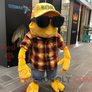 Maskottchen eines gelben...