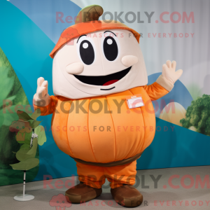 Mascot character of a Peach...