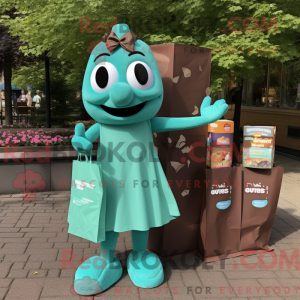 Mascot character of a Teal...