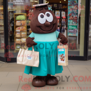 Mascot character of a Teal...