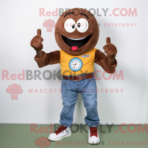 Mascot character of a Brown...