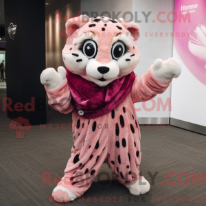 Mascot character of a Pink...