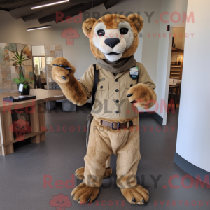 Mascottefiguur van een Tan...