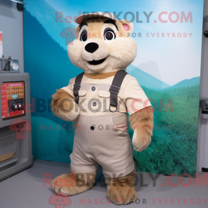 Mascot character of a Beige...