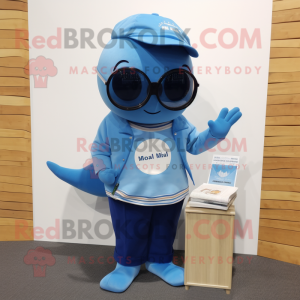  Blue Whale maskot kostym...