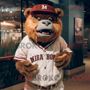 Mascot character of a Bison...
