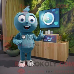 Mascot character of a Teal...