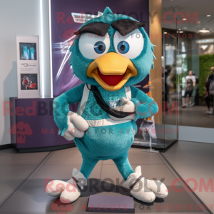 Mascot character of a Teal...